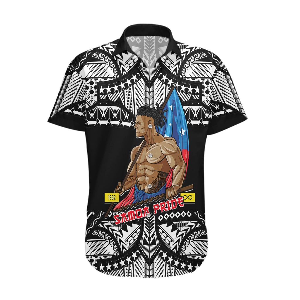 (Custom Personalised) Samoa Pride Hawaiian Shirt Tribal Patterns Black LT6 Black - Polynesian Pride