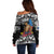 (Custom Personalised) Samoa Pride Off Shoulder Sweater Tribal Patterns Black LT6 - Polynesian Pride