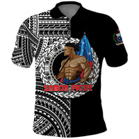 Custom Samoa Pride Polo Shirt Polynesian Patterns Black LT6 Black - Polynesian Pride