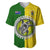 Cook Islands Baseball Jersey Yellow-Green Half Style LT6 Green - Polynesian Pride