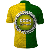 Cook Islands Polo Shirt Yellow Green Half Style LT6 - Polynesian Pride
