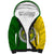 Cook Islands Sherpa Hoodie Yellow-Green Half Style LT6 Unisex Green - Polynesian Pride