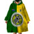 Cook Islands Wearable Blanket Hoodie Yellow-Green Half Style LT6 - Polynesian Pride