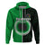 Custom Rarotonga of Cook Islands Hoodie Mix Half Black LT6 Zip Hoodie Green - Polynesian Pride