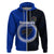 Custom Pukapuka of Cook Islands Hoodie Mix Half Black LT6 Zip Hoodie Blue - Polynesian Pride