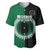 Custom Mitiaro Of Cook Islands Baseball Jersey Mix Half Black LT6 Green - Polynesian Pride