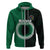 Custom Mitiaro of Cook Islands Hoodie Mix Half Black LT6 Zip Hoodie Green - Polynesian Pride