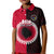 Custom Atiu Of Cook Islands Kid Polo Shirt Mix Half Black LT6 Kid Red - Polynesian Pride