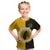 Custom Atutaki Of Cook Islands Kid T Shirt Mix Half Black LT6 Yellow - Polynesian Pride