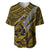 Polynesian Guam Baseball Jersey with Coat Of Arms Claws Style - Gold LT6 Gold - Polynesian Pride