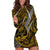 Polynesian Guam Hoodie Dress with Coat Of Arms Claws Style - Gold LT6 Gold - Polynesian Pride