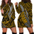 Polynesian Guam Hoodie Dress with Coat Of Arms Claws Style - Gold LT6 - Polynesian Pride