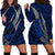 Polynesian Guam Hoodie Dress with Coat Of Arms Claws Style - Blue LT6 - Polynesian Pride