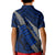 Polynesian Guam Kid Polo Shirt with Coat Of Arms Claws Style - Blue LT6 - Polynesian Pride