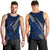 Polynesian Guam Men Tank Top with Coat Of Arms Claws Style - Blue LT6 - Polynesian Pride