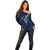 Polynesian Guam Off Shoulder Sweater with Coat Of Arms Claws Style - Blue LT6 - Polynesian Pride