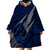 Polynesian Guam Wearable Blanket Hoodie with Coat Of Arms Claws Style - Blue LT6 - Polynesian Pride