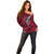 Polynesian Guam Off Shoulder Sweater with Coat Of Arms Claws Style - Red LT6 - Polynesian Pride