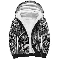 Polynesian Guam Sherpa Hoodie with Coat Of Arms Claws Style - White LT6 Unisex White - Polynesian Pride