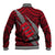 Polynesian Fiji Baseball Jacket with Coat Of Arms Claws Style - Red LT6 - Polynesian Pride