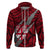 Polynesian Fiji Hoodie with Coat of Arms Claws Style Red LT6 - Polynesian Pride