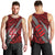 Polynesian Fiji Men Tank Top with Coat Of Arms Claws Style - Red LT6 - Polynesian Pride