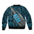 Polynesian Fiji Bomber Jacket with Coat Of Arms Claws Style - Blue LT6 - Polynesian Pride
