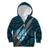 Polynesian Fiji Kid Hoodie with Coat Of Arms Claws Style - Blue LT6 Zip Hoodie Blue - Polynesian Pride