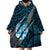 Polynesian Fiji Wearable Blanket Hoodie with Coat Of Arms Claws Style - Blue LT6 - Polynesian Pride