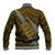 Polynesian Fiji Baseball Jacket with Coat Of Arms Claws Style - Gold LT6 - Polynesian Pride