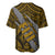 Polynesian Fiji Baseball Jersey with Coat Of Arms Claws Style - Gold LT6 - Polynesian Pride