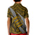 Polynesian Fiji Kid Polo Shirt with Coat Of Arms Claws Style - Gold LT6 - Polynesian Pride