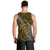 Polynesian Fiji Men Tank Top with Coat Of Arms Claws Style - Gold LT6 - Polynesian Pride