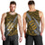 Polynesian Fiji Men Tank Top with Coat Of Arms Claws Style - Gold LT6 - Polynesian Pride