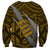 Polynesian Fiji Sweatshirt with Coat Of Arms Claws Style - Gold LT6 - Polynesian Pride