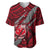 Polynesian Samoa Baseball Jersey with Coat Of Arms Claws Style - Red LT6 Red - Polynesian Pride