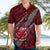 Polynesian Samoa Hawaiian Shirt with Coat Of Arms Claws Style - Red LT6 - Polynesian Pride