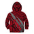 Polynesian Samoa Kid Hoodie with Coat Of Arms Claws Style - Red LT6 - Polynesian Pride