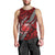 Polynesian Samoa Men Tank Top with Coat Of Arms Claws Style - Red LT6 - Polynesian Pride