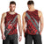 Polynesian Samoa Men Tank Top with Coat Of Arms Claws Style - Red LT6 - Polynesian Pride