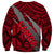 Polynesian Samoa Sweatshirt with Coat Of Arms Claws Style - Red LT6 - Polynesian Pride