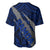 Polynesian Samoa Baseball Jersey with Coat Of Arms Claws Style - Blue LT6 - Polynesian Pride