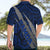 Polynesian Samoa Hawaiian Shirt with Coat Of Arms Claws Style - Blue LT6 - Polynesian Pride