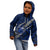 Polynesian Samoa Kid Hoodie with Coat Of Arms Claws Style - Blue LT6 - Polynesian Pride