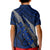 Polynesian Samoa Kid Polo Shirt with Coat Of Arms Claws Style - Blue LT6 - Polynesian Pride