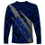 Polynesian Samoa Long Sleeve Shirt with Coat Of Arms Claws Style - Blue LT6 - Polynesian Pride