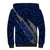 Polynesian Samoa Sherpa Hoodie with Coat Of Arms Claws Style - Blue LT6 - Polynesian Pride