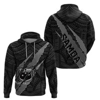 Polynesian Samoa Hoodie with Coat of Arms Claws Style Black LT6 - Polynesian Pride