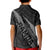 Polynesian Samoa Kid Polo Shirt with Coat Of Arms Claws Style - Black LT6 - Polynesian Pride