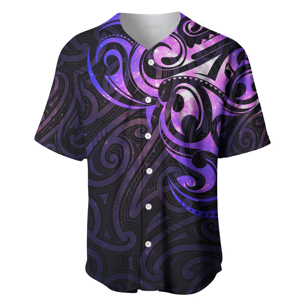 New Zealand Baseball Jersey Maori Matariki Galaxy Sky Purple LT6 Purple - Polynesian Pride